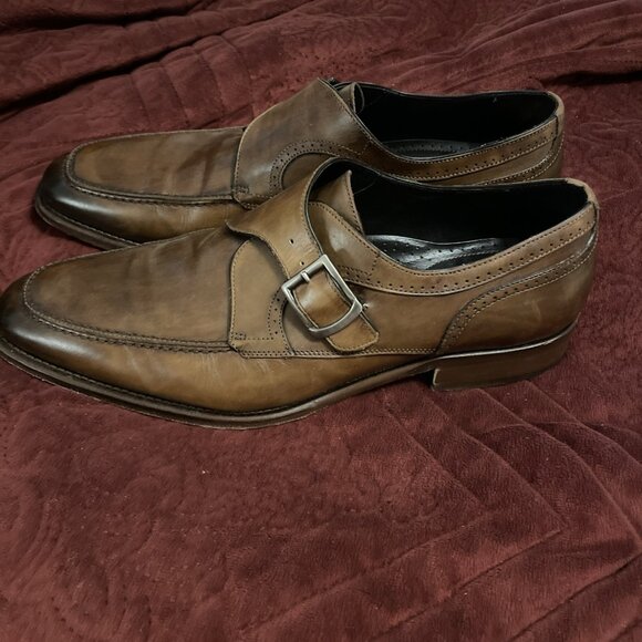 Johnston & Murphy Collection Brown Leather Dress Shoes Monk Strap Size 13‎ M main image 9